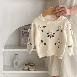 Flower Embroidered Sweater