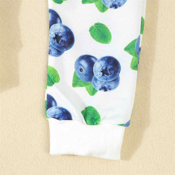 Infant and Toddler Blueberry Print Two-piece Clothing Set