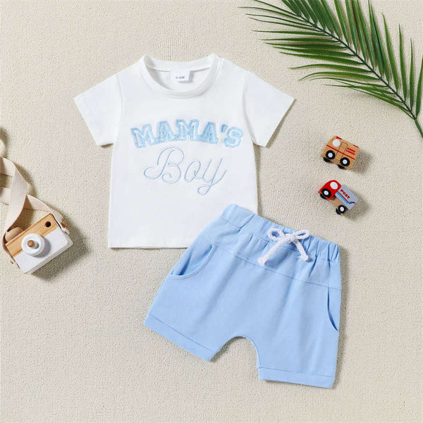 Casual T-shirt Set MAMA'S BOY Two-piece Suit