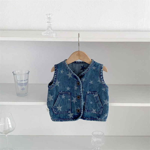 Denim All-match Retro Vest