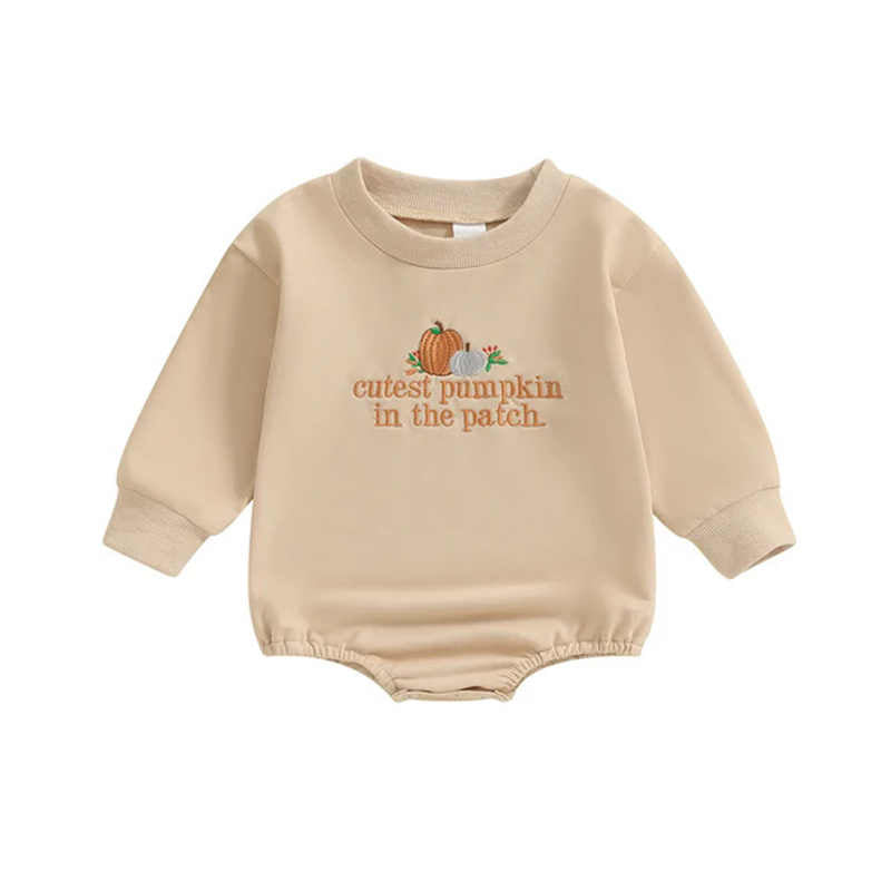 Pumpkin Letters Cute Baby Onesie