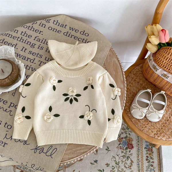 Flower Embroidered Sweater