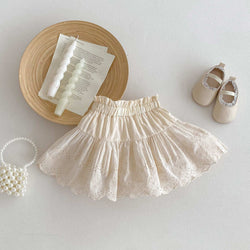 Baby Ruffle Embroidered Skirt Pants