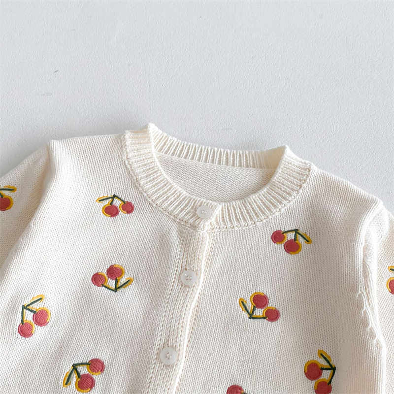 Children's Cherry Embroidered Sweater