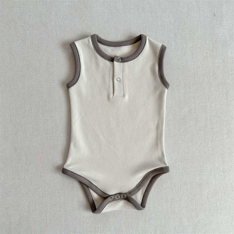 Multi-colored Sleeveless Vest Crawl Suit Baby