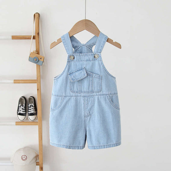 Children's Denim Shorts with Irregular Pockets