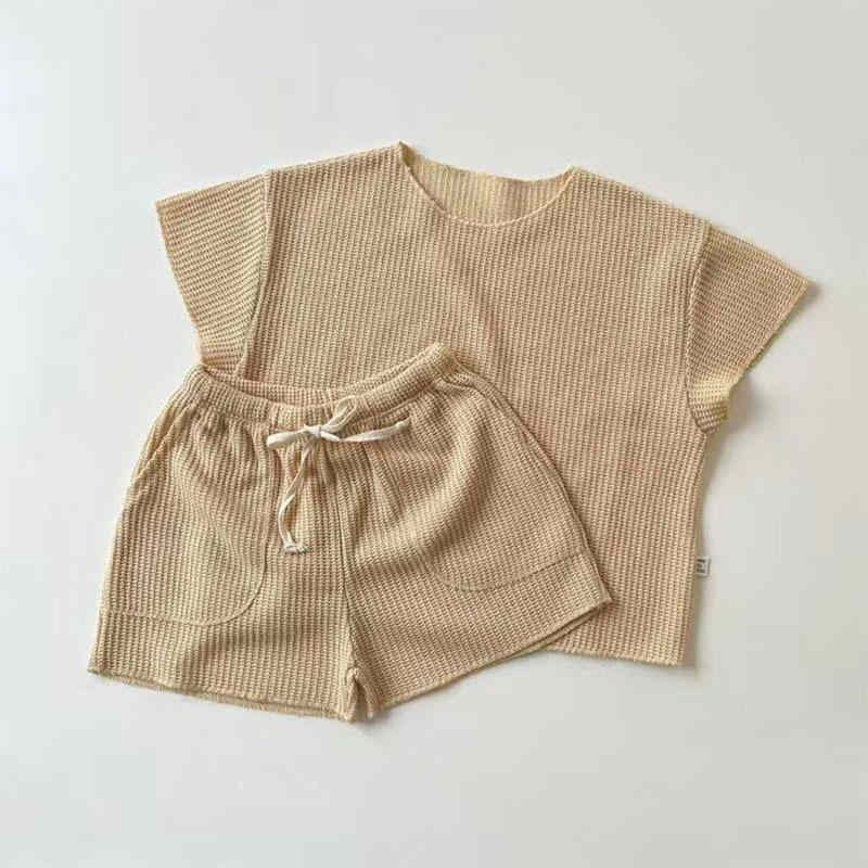 Infant and Toddler Short-sleeved Two-piece Suit