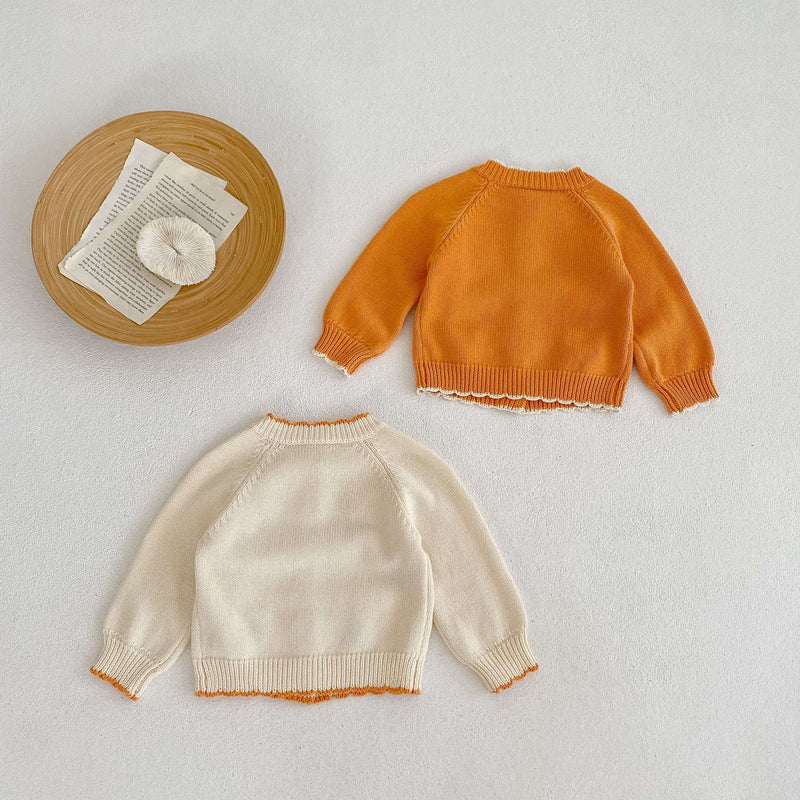 Baby Hand Embroidered Flower Sweater