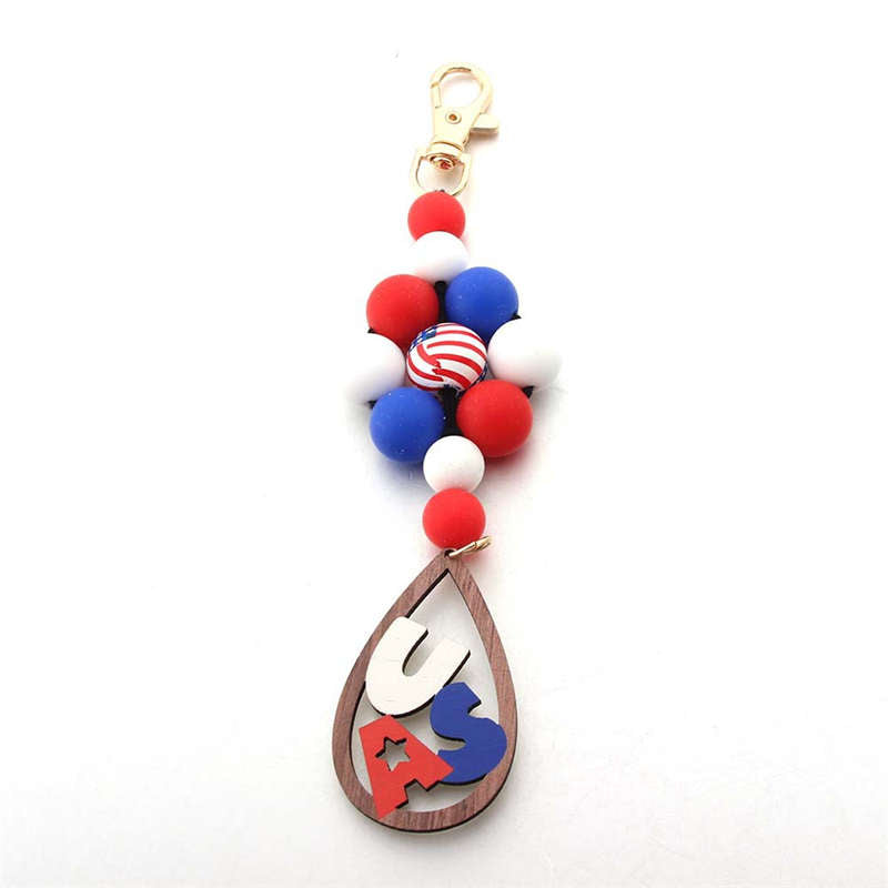 USA Patriotic Wristlet Keychain