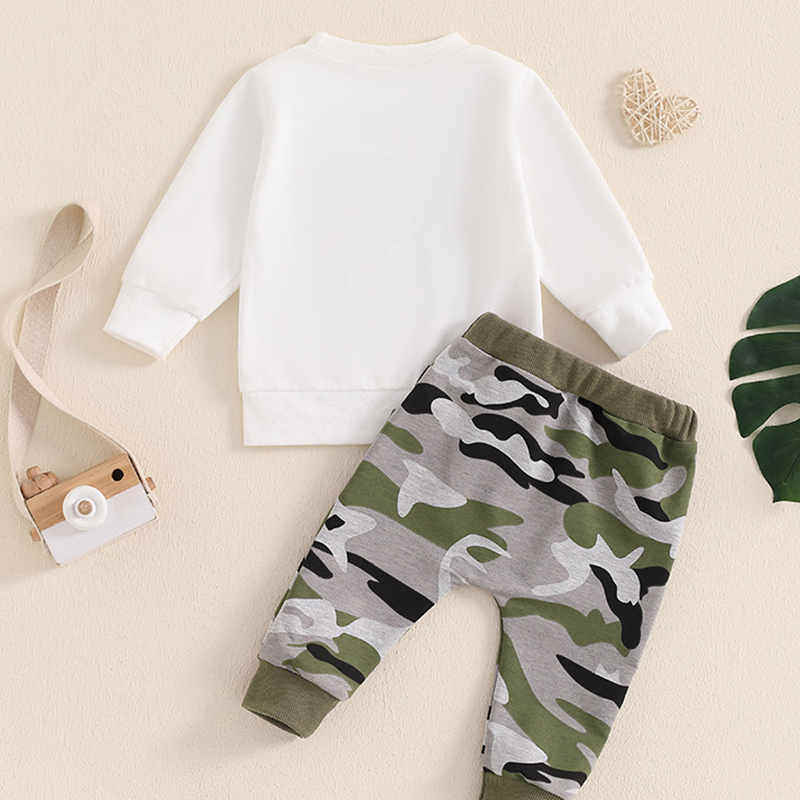 Baby Long-sleeved Camouflage Trousers Two-piece Set