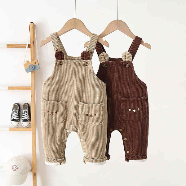 Baby Corduroy Button Overalls