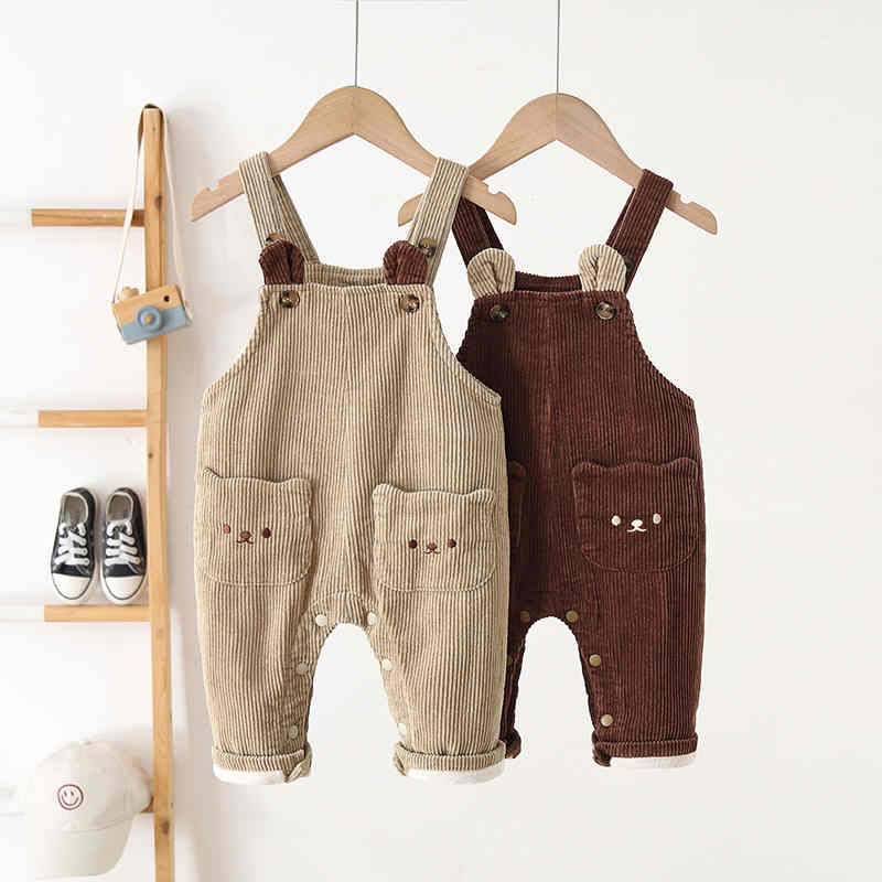 Baby Corduroy Button Overalls