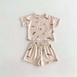 Moon Beige Sports Suit Children's Pajamas