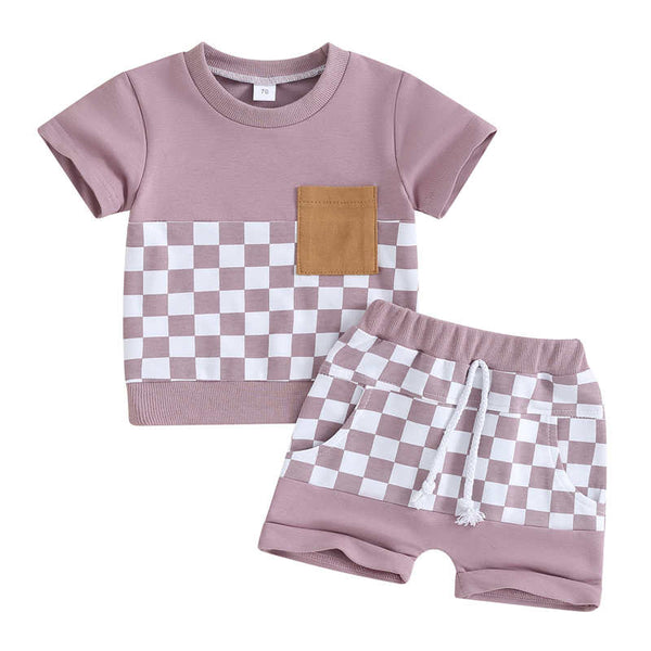 Checkered T-shirt Set