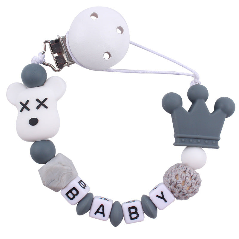 Violent Bear Teether Pacifier Chain Anti-drop Chain