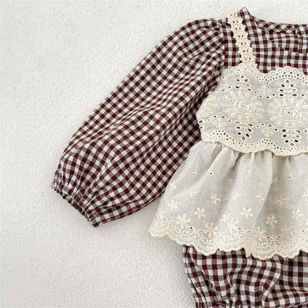 Baby Cute Plaid Romper