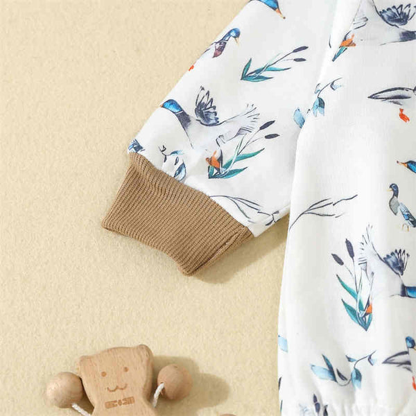 Duck Print Toddler Romper