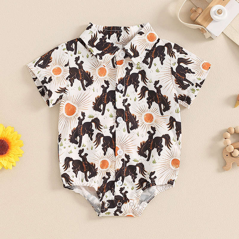 Wrangler Print Baby Crawl Suit