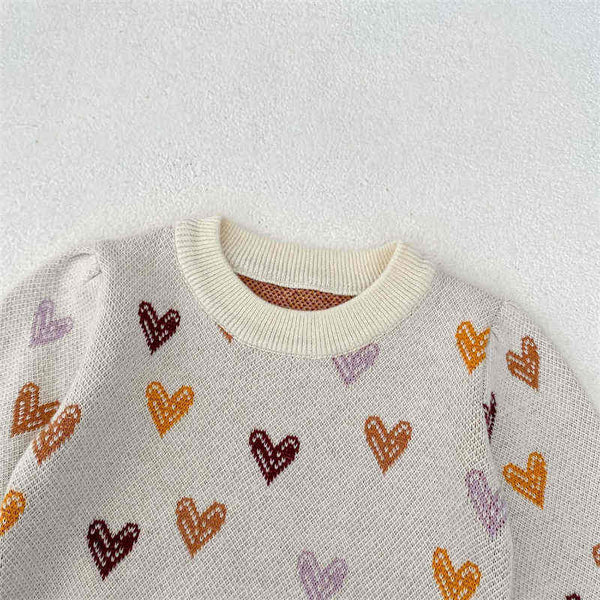 Love Heart Knitted Baby Sweater