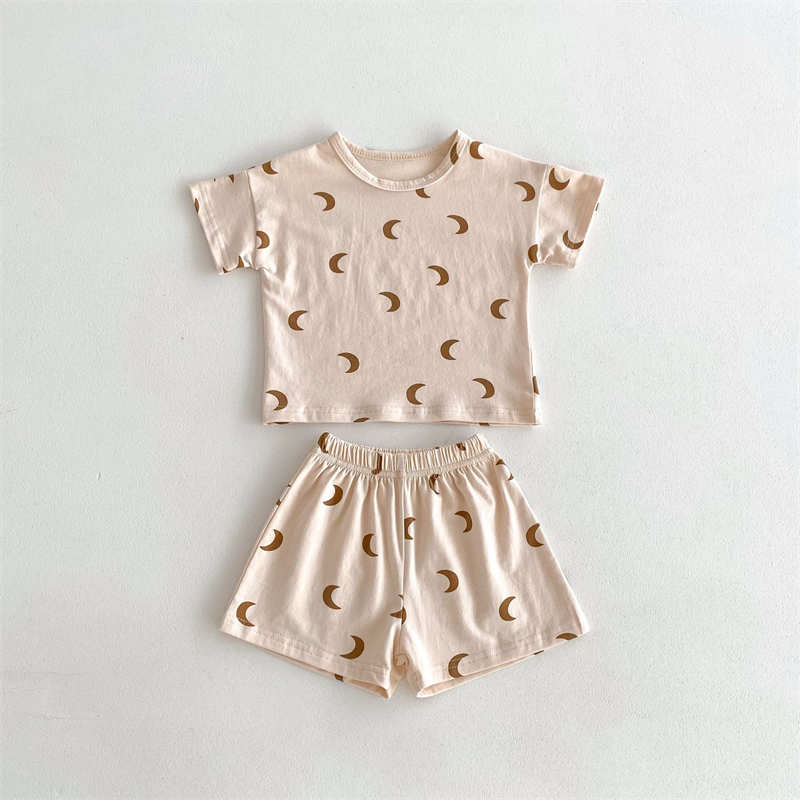 Moon Beige Sports Suit Children's Pajamas