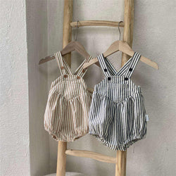 Striped Jumpsuit with Suspenders For Baby