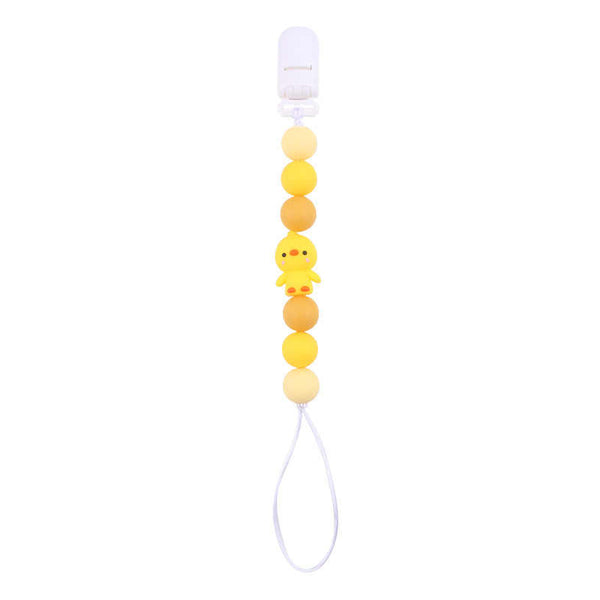 Three-dimensional Animal Style Infant Silicone Pacifier Clip Chain