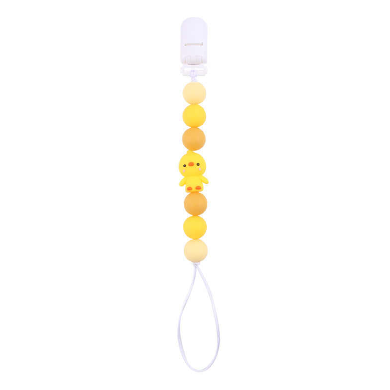 Three-dimensional Animal Style Infant Silicone Pacifier Clip Chain