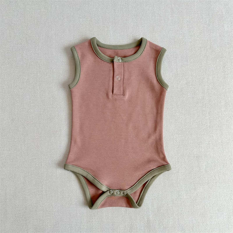 Multi-colored Sleeveless Vest Crawl Suit Baby