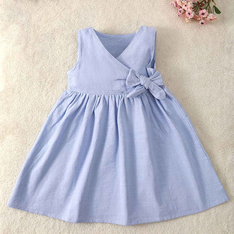 Solid Color Series Sleeveless Children's Bow Skirt