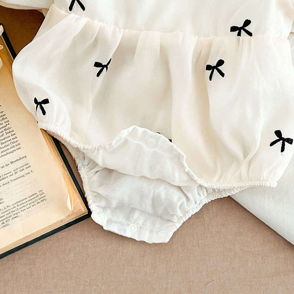 Bow Crawl Suit for Baby Girls