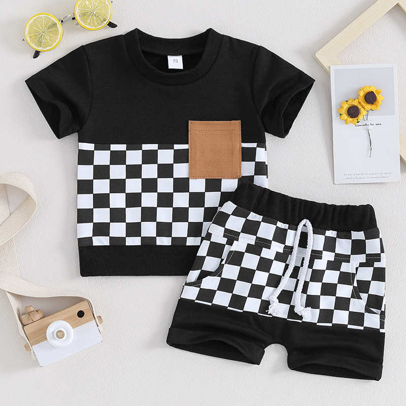 Checkered T-shirt Set