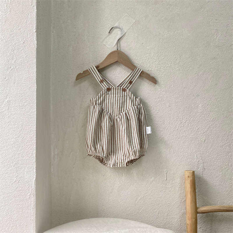 Striped Jumpsuit with Suspenders For Baby