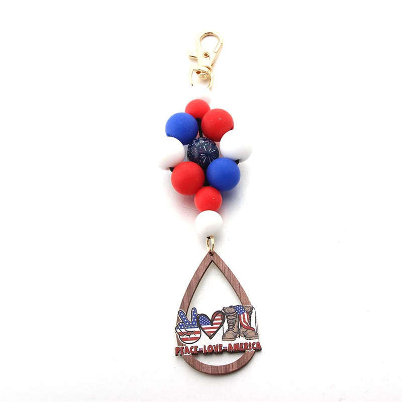 USA Patriotic Wristlet Keychain