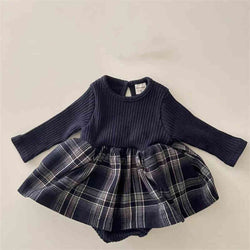 Baby Girl Patchwork Skirt Jumpsuit