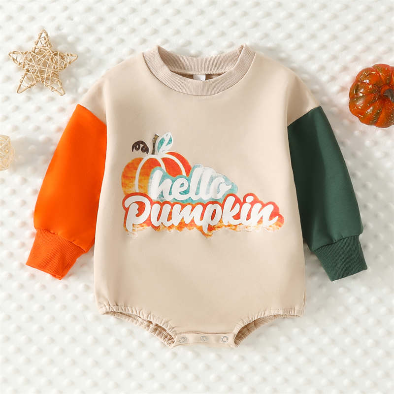 Hello Pumpkin Halloween Romper