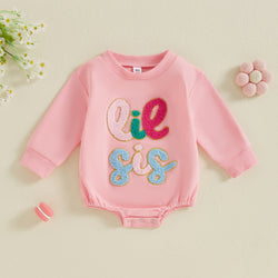 Newborn Round Neck Long Sleeve Triangle Romper