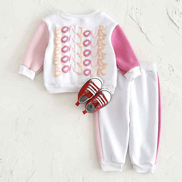 Two-piece Letter Print Long Sleeves