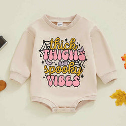 Baby Girls Halloween Print Long Sleeve Bodysuit