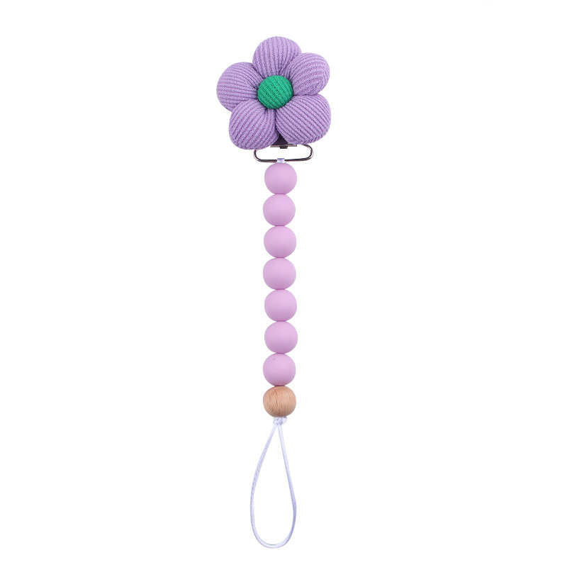 Flower Beaded Pacifier Chain