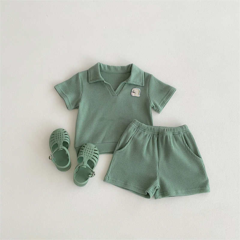 Short Sleeve Embroidered Two-piece Set