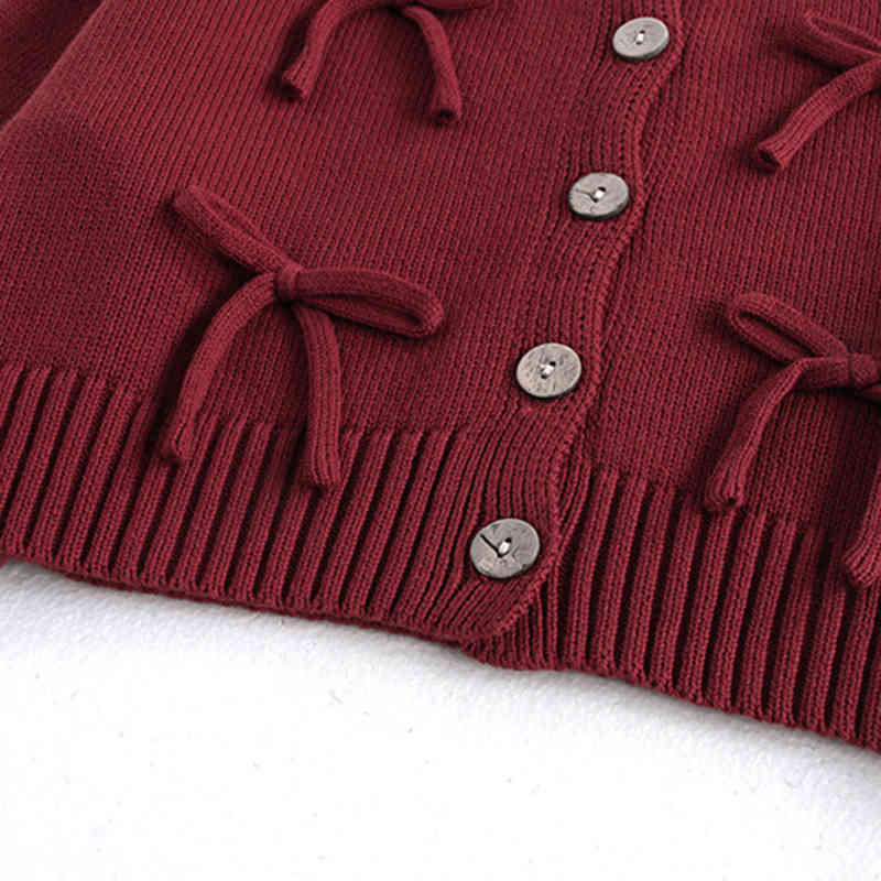 Red Bow Children's Sweater