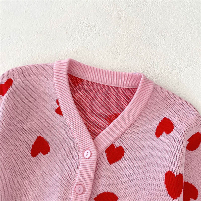 Pink Button Cardigan For Kids