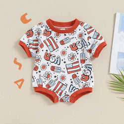 USA Baby Romper Short-sleeved Festival Clothing