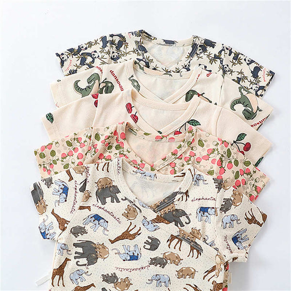 Cherry Dinosaur Animal Short Sleeve Romper Suit