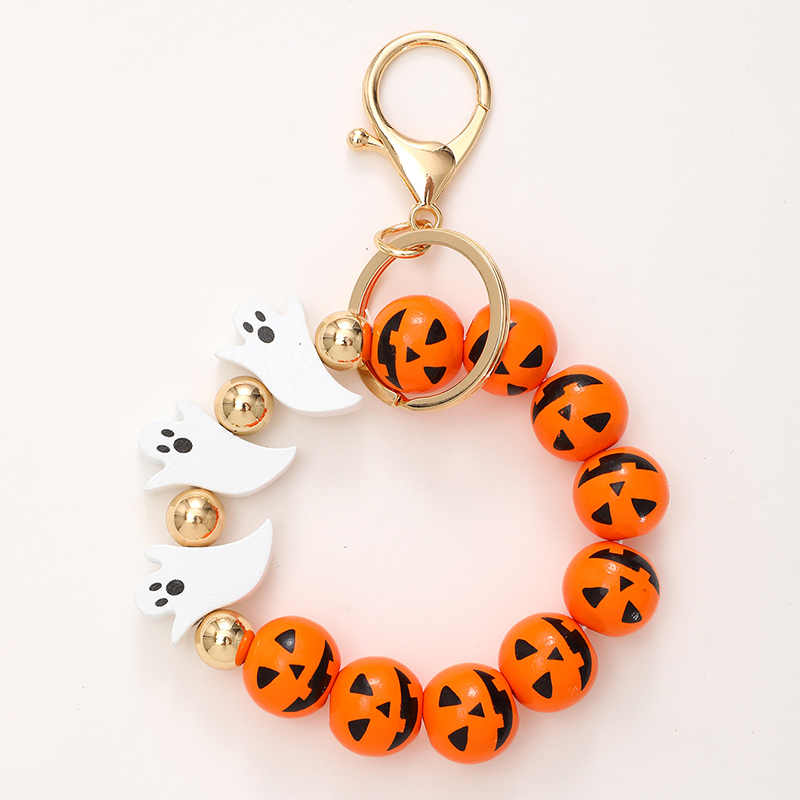 Halloween Pumpkin Bracelet Keychain Bracelet