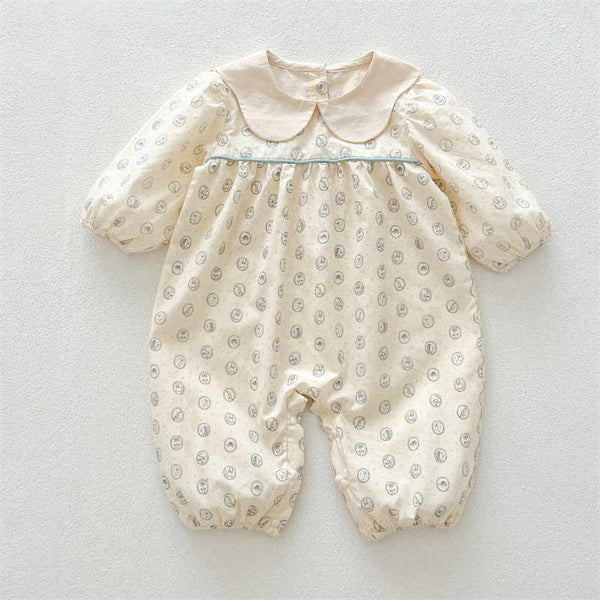 Long Sleeve Cute Printed Baby Bodysuit