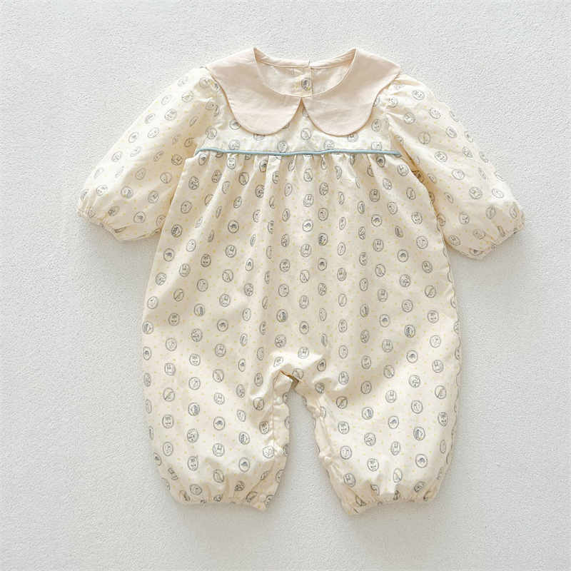 Long Sleeve Cute Printed Baby Bodysuit