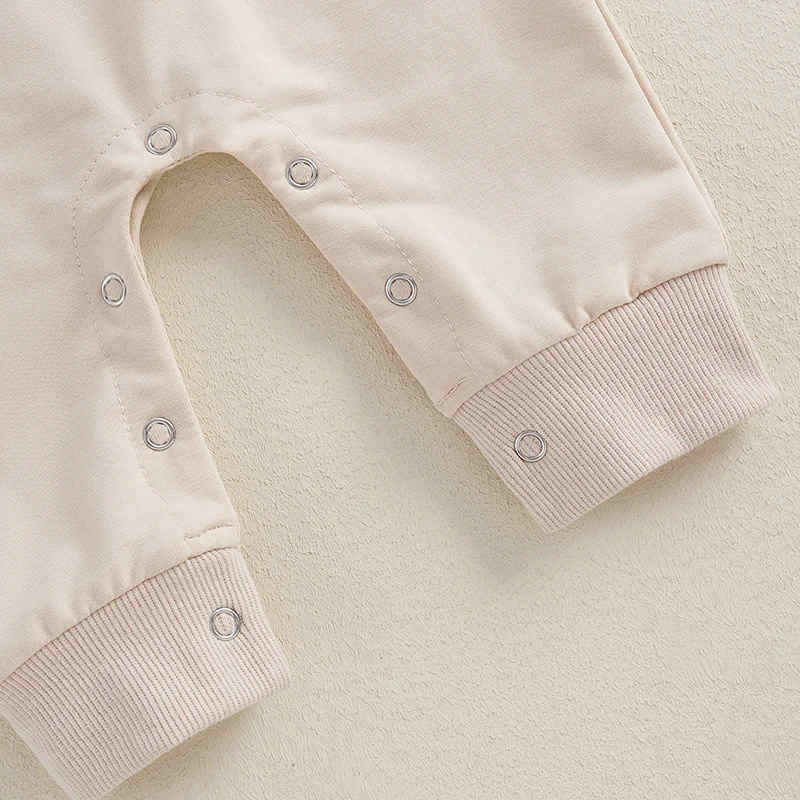 Apricot Lettering Embroidered Baby Bodysuit