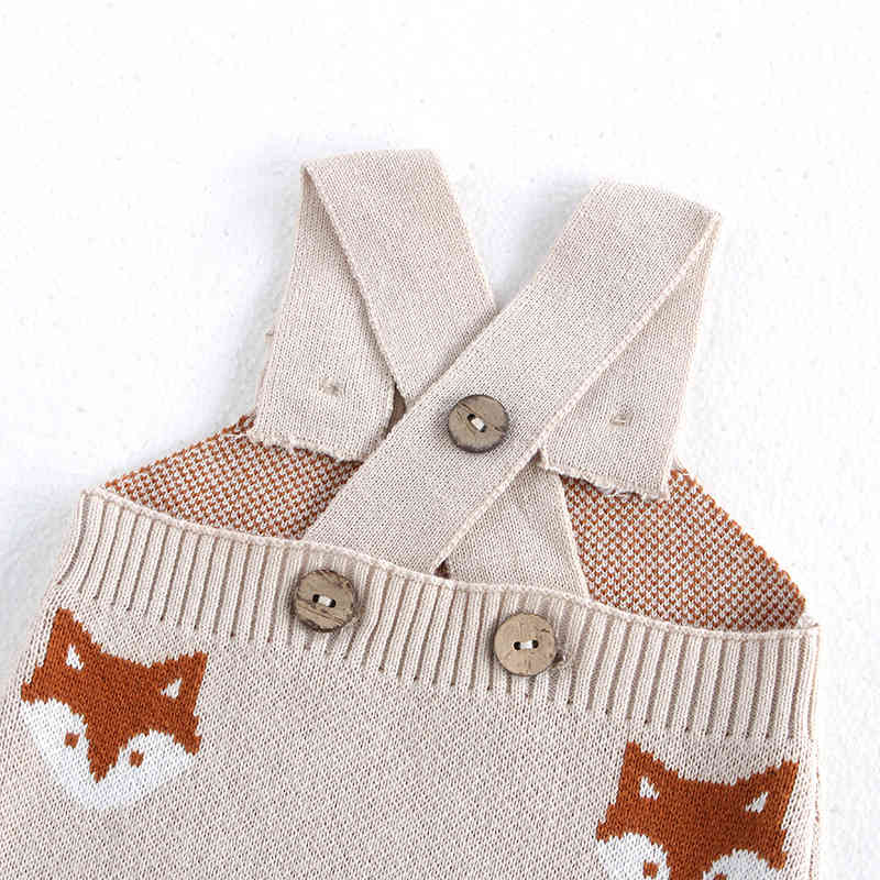 Fox Cute Knitted Baby Onesie