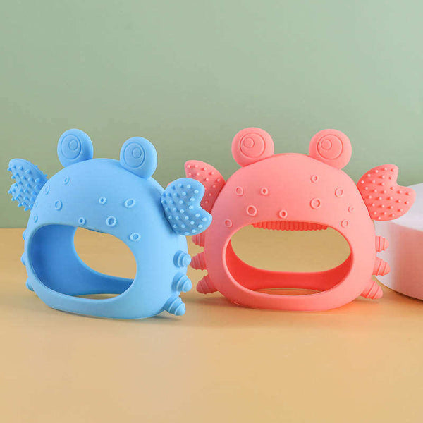 Crab Shape Infant Silicone Teether Chew Toy